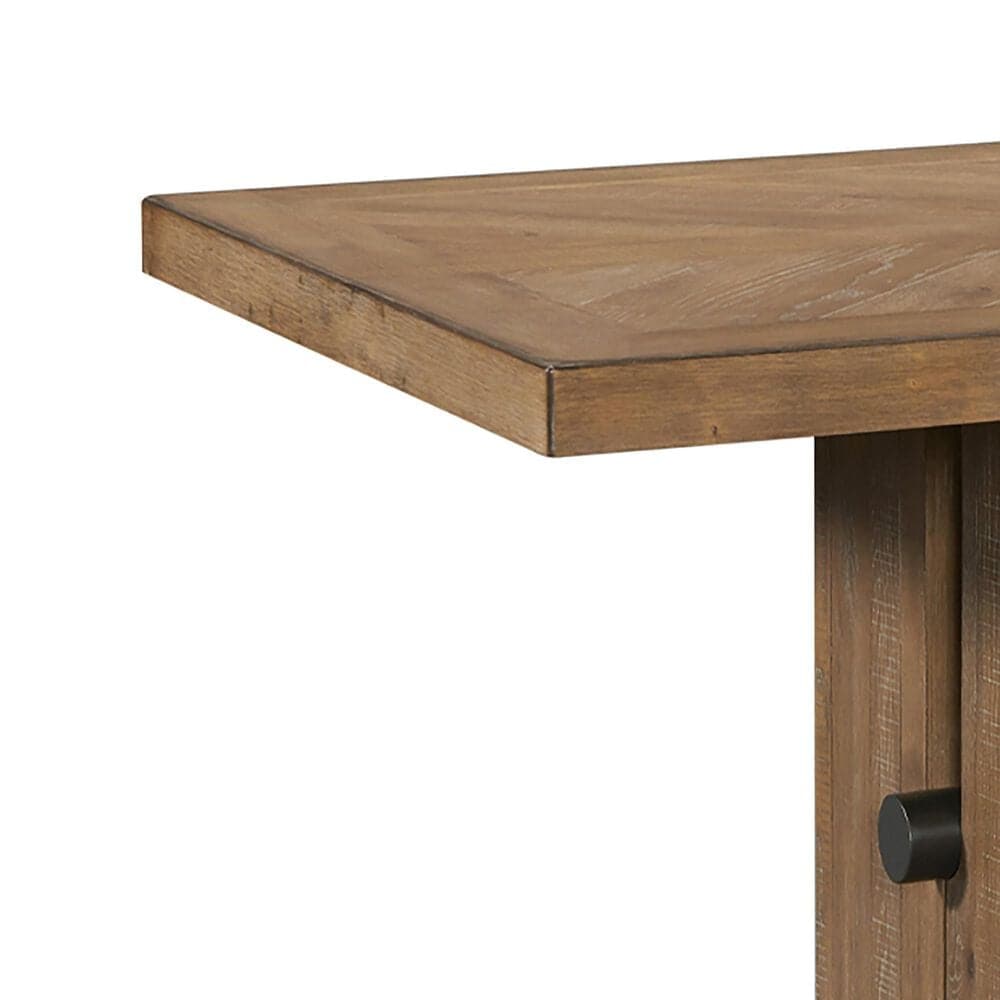 Hawthorne Furniture Landmark 42 X 76-96&quot; Trestle Table in Weathered Oak, , large