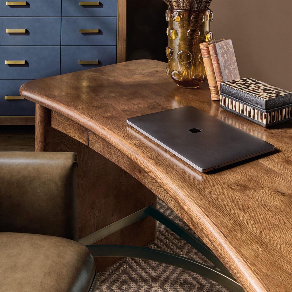 Hooker Furniture Melange Romano Writing Desk in Warm Brown, , large