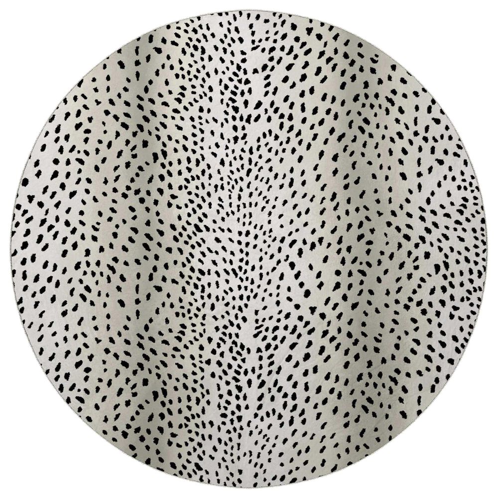 Dalyn Rug Company Akina AK3 8" Round Ivory Area Rug, , large