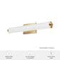 Hunter Holly Grove 24" 2-Light Vanity with Cased White Shade in Alturas Gold, , large