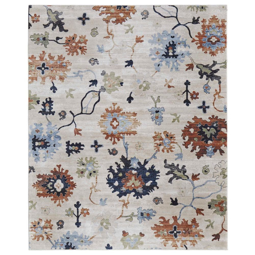Feizy Melrose 9" x 12"8" Ivory and Multicolor Area Rug, , large