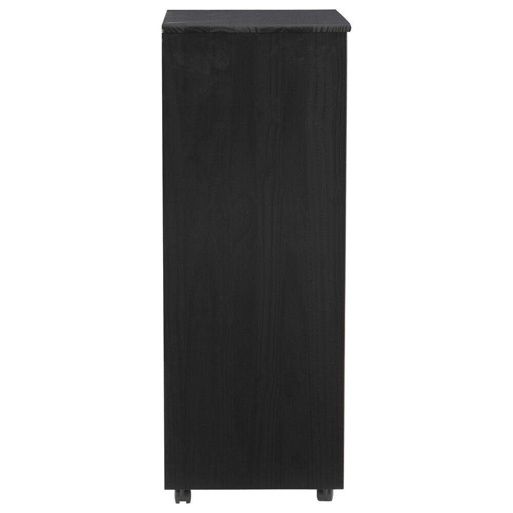 Linon Home Decor Cary 8-Drawer Rolling Cart in Black, , large