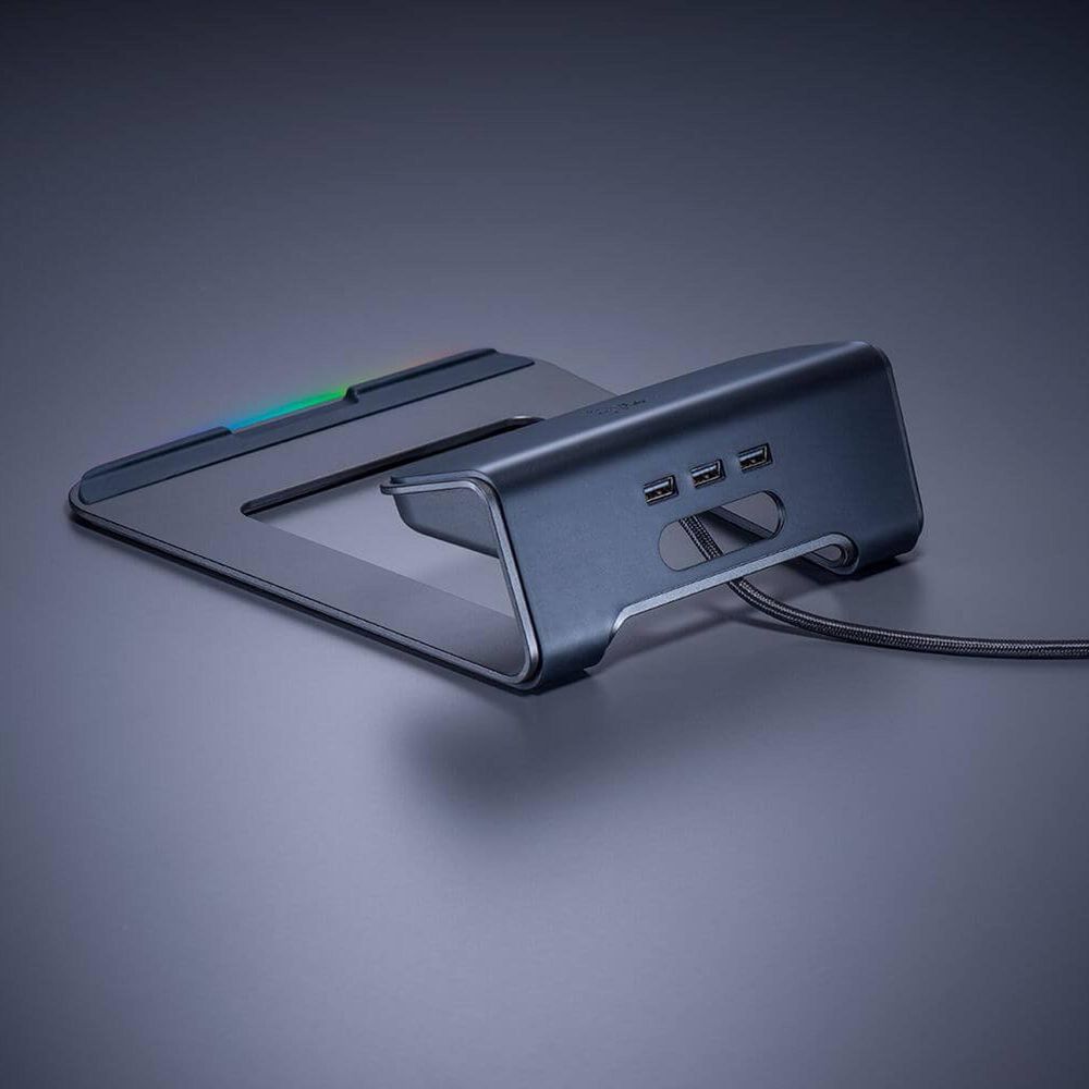Razer Laptop Stand Chroma RGB with 3-Port USB 3.0 Hub in Matte Black, , large