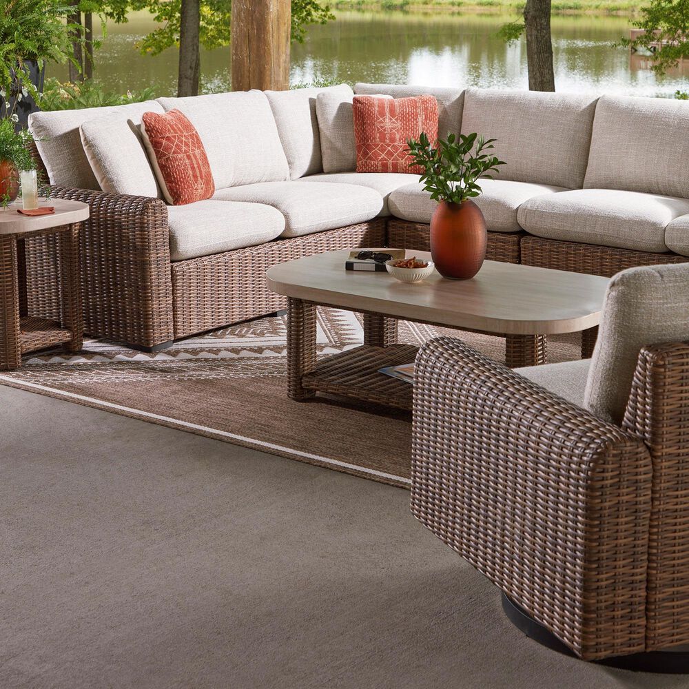 Ashley Dolan Creek 4-Piece Outdoor Sectional in Beige, , large
