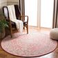 Safavieh Micro-Loop Oriental 5" Round Pink and Ivory Area Rug, , large