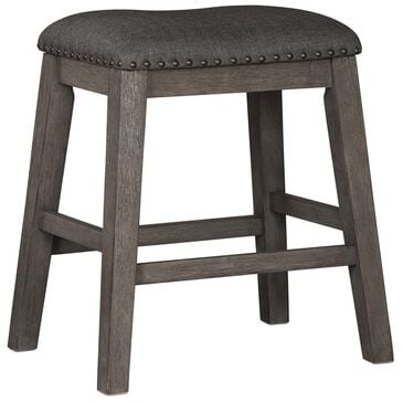Ashley Caitbrook 24"Backless Counter Height Stool in Antiqued Gray Wash, , large
