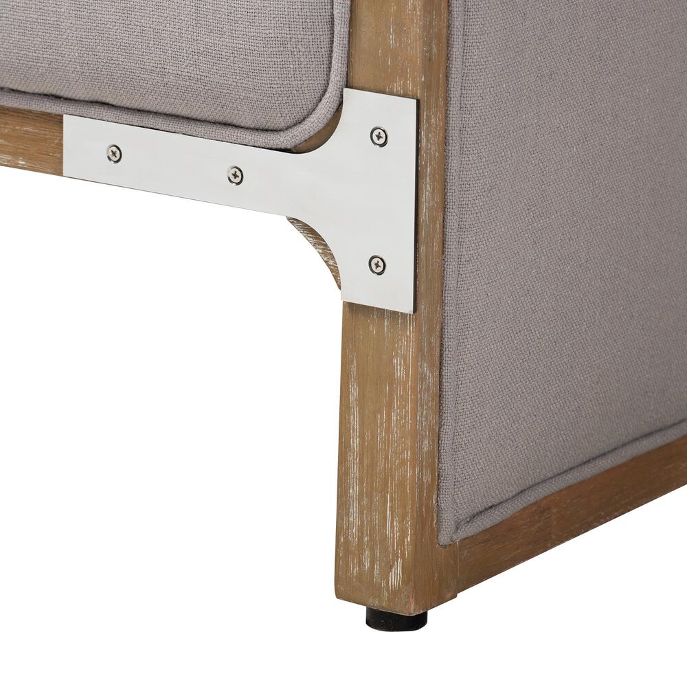 Baxton Studio Terina Arm Chair in Grey and Beige, , large