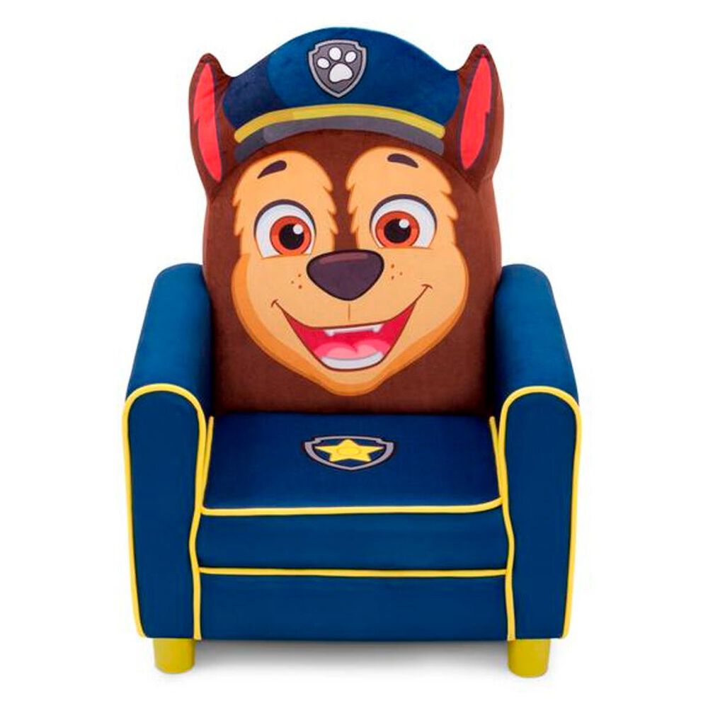 Delta Paw Patrol Chase Figural Upholstered Kid Chair in Blue, , large