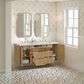 James Martin Vanities Laurent 60" Double Bathroom Vanity in Light Natural Oak with 3 cm Ethereal Noctis Silestone Top, Rectangular Sinks and FreePower Wireless Charger, , large