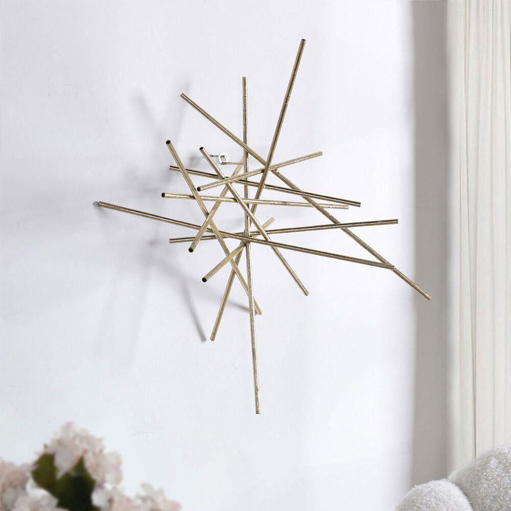 Flair Industries 20&quot; x 20&quot; Triton Metal Wall Sculpture in Gold, , large