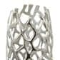 Maple and Jade 45" Cutout Coral Decorative Vase in Satin Silver, , large
