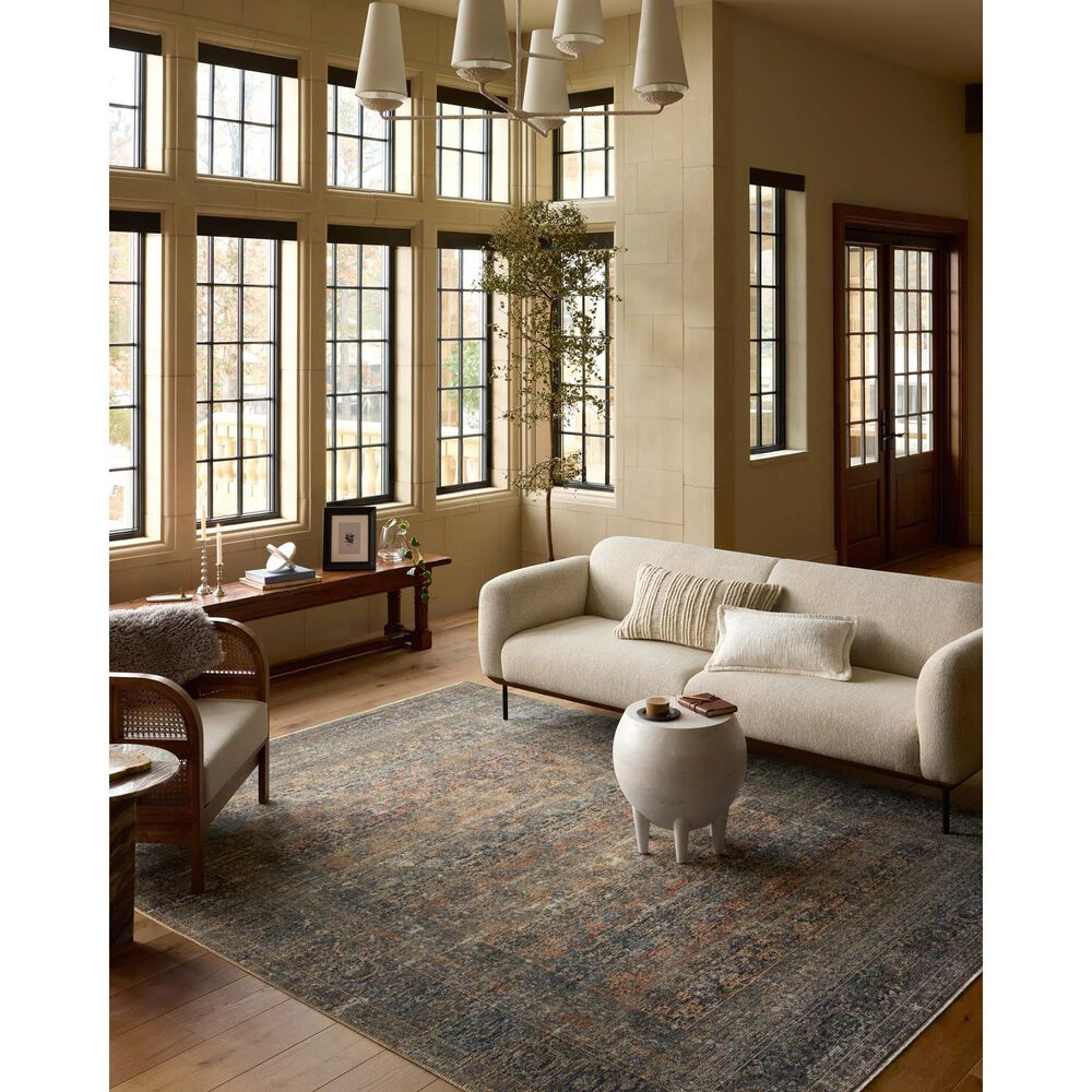 Loloi Heritage 4&#39; x 8&#39; Midnight and Multicolor Area Rug, , large
