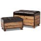 Baxton Studio Marelli 2-Piece Storage Ottoman Set in Dark Brown, , large