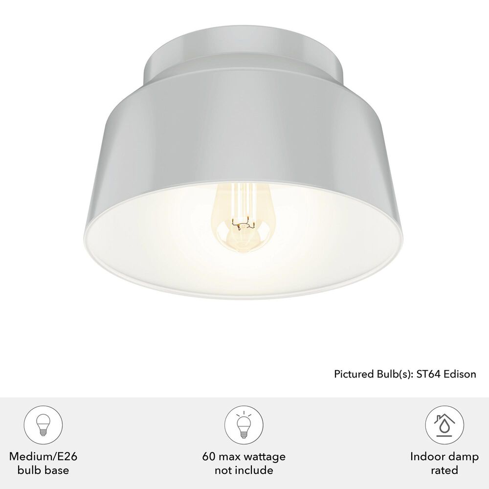 Hunter Cranbrook 1-Light Flush Mount in Dove Grey, , large