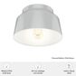 Hunter Cranbrook 1-Light Flush Mount in Dove Grey, , large