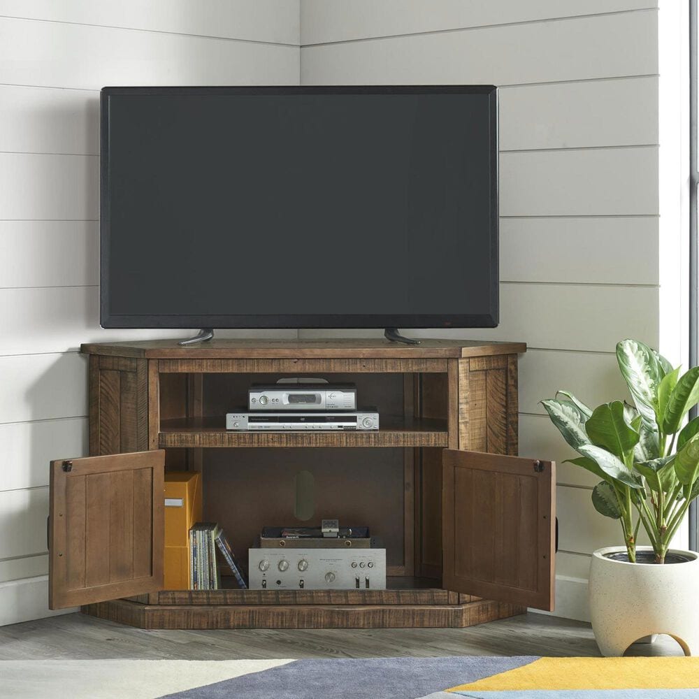 Forma &amp; Co Rustic Corner 30" Corner TV Stand in Natural, , large