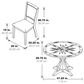 Valor Living Delina 5-Piece Round Dining Set in Antique Natural and White, , large