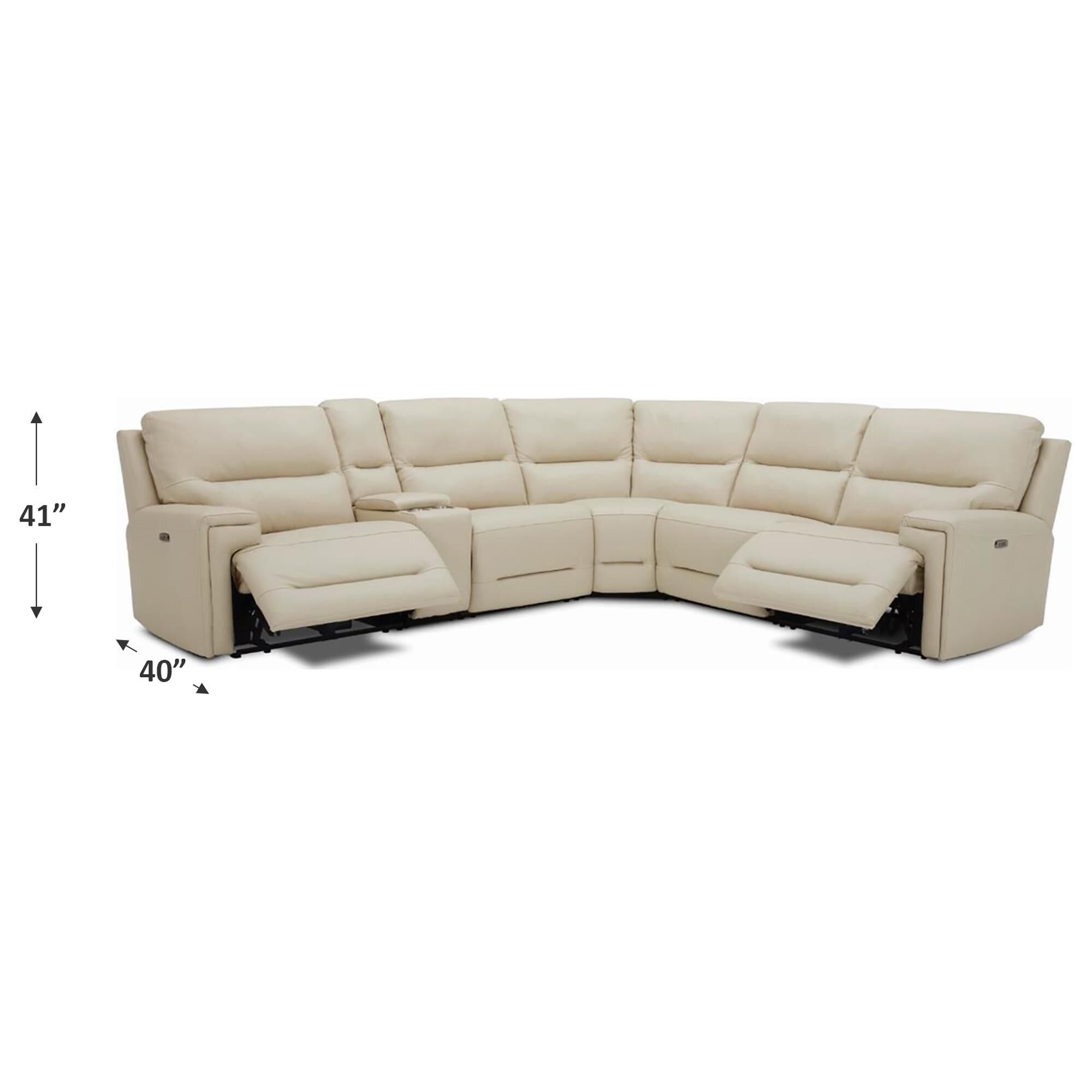 Argento 6 piece power sale sectional