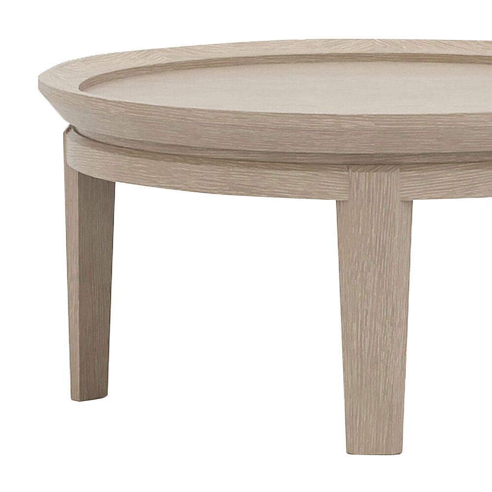 Stickley Furniture Maidsatone 28" Round Cocktail Table in Sandbank, , large
