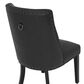 Linon Home Decor Adler Side Chair with Black Faux Leather Cushion in Black, , large