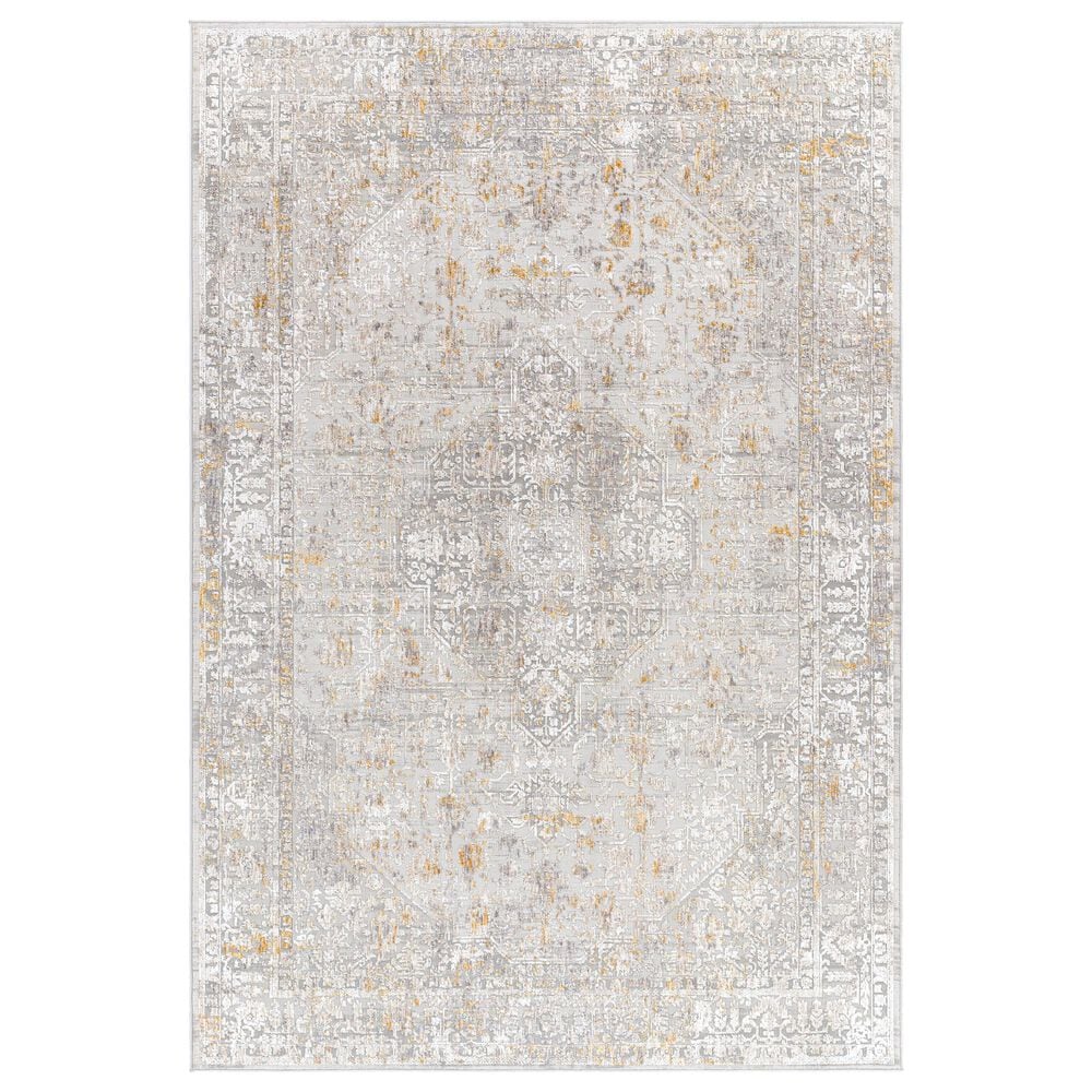 Surya Carmel 5" x 7"3" Medium Gray and Taupe Area Rug, , large