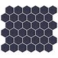 Emser Savvy Navy 2" Hexagon on 11" x 12" Glazed Porcelain Mosaic Sheet, , large