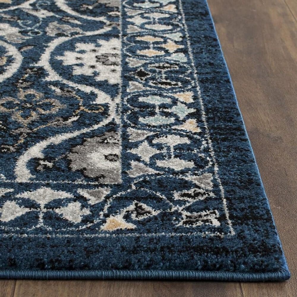 Safavieh Evoke EVK210A 10' x 14' Royal Blue and Ivory Area Rug, , large