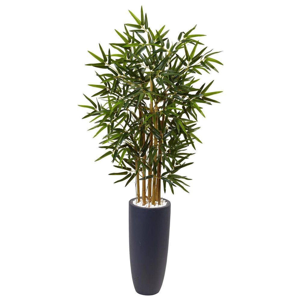 Nearly Natural Inc 4" Faux Bamboo Tree in Gray, , large