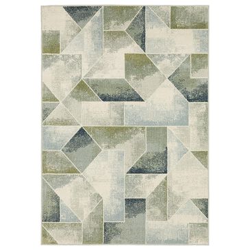 Oriental Weavers Branson Geometric Prisms 5"3" x 7"3" Blue and Green Area Rug, , large