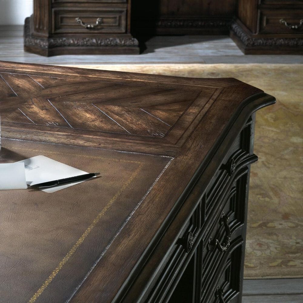 Hooker Furniture Rhapsody Executive Desk in Medium Wood, , large