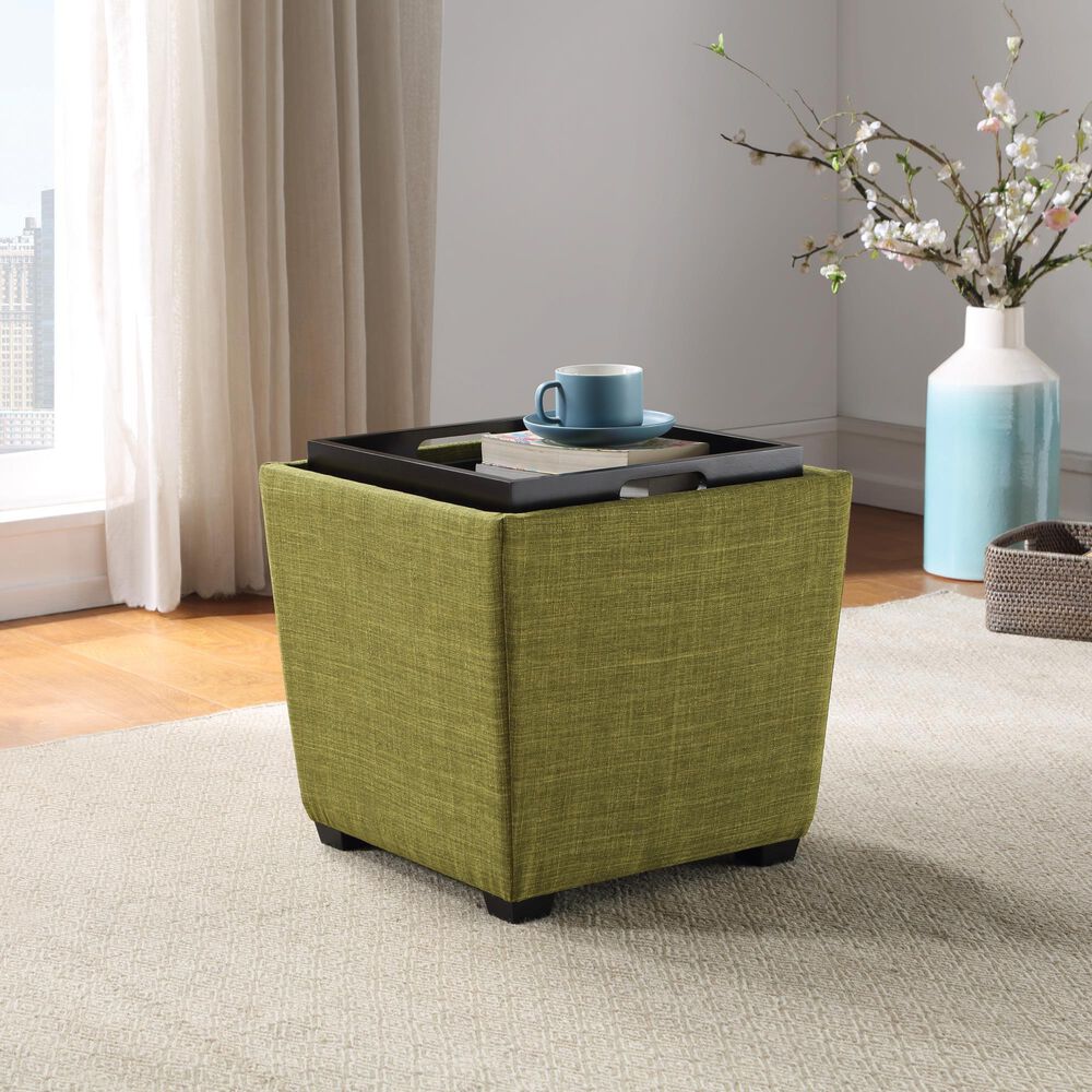 OSP Home Rockford Storage Ottoman in Green, , large