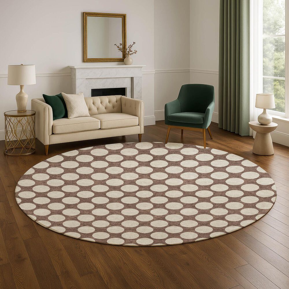 Dalyn Rug Company The Reserve TR13 Coffee 8&#39; Round Indoor/Outdoor Area Rug, , large