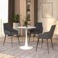 Leisuremod Leisuremod Bristol 24 round dining table White base with marbled MDF top, , large