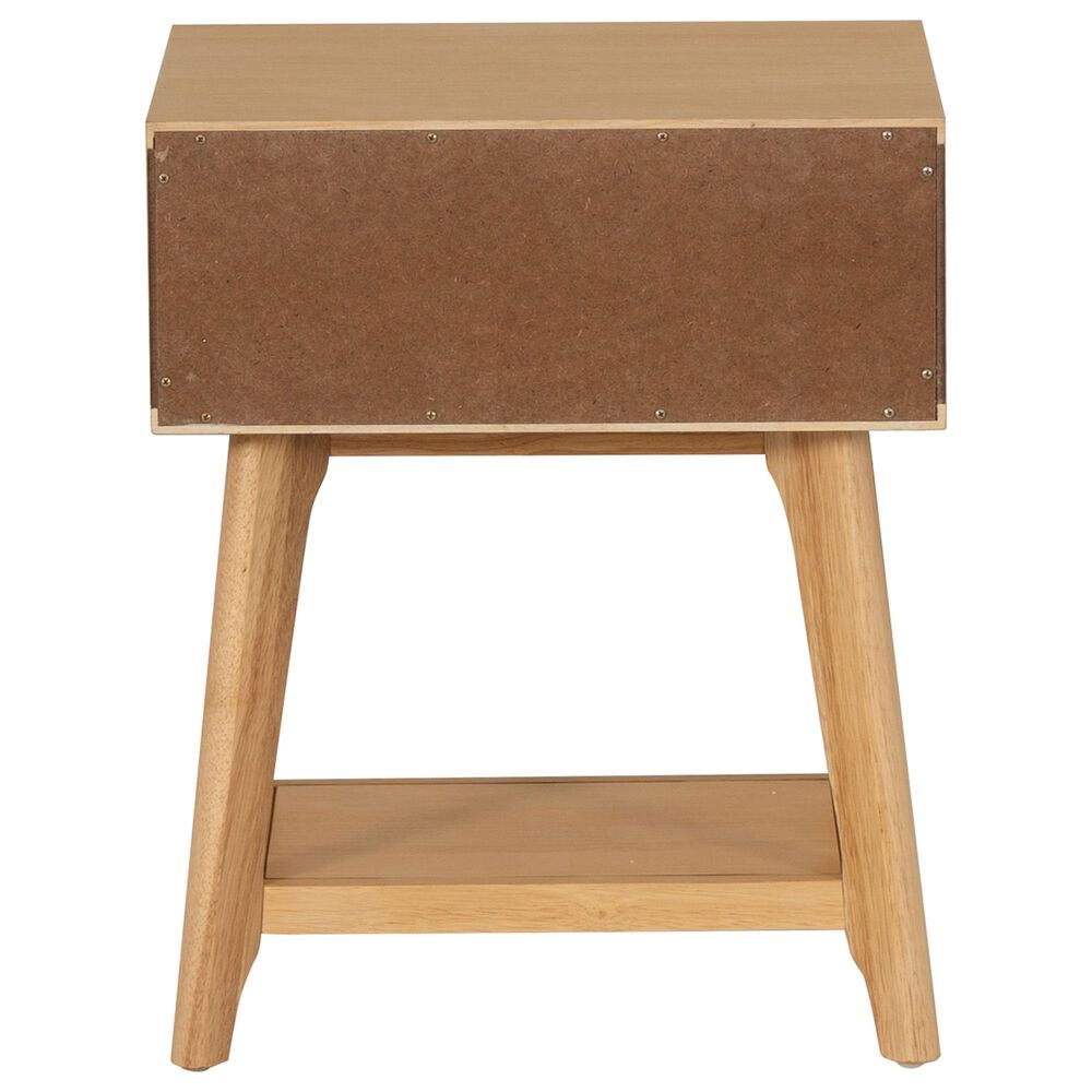Linon Home Decor Catlett Side Table Nightstand in Natural, , large