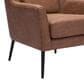 Zuo Modern Ontario Accent Chair in Vintage Brown and Gold, , large