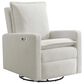 Oxford Baby Uptown Power Swivel Glider Recliner in Boucle White, , large