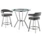 Blue River Naomi and Chelsea 3-Piece Counter Height Dining Set in Stainless Steel, , large