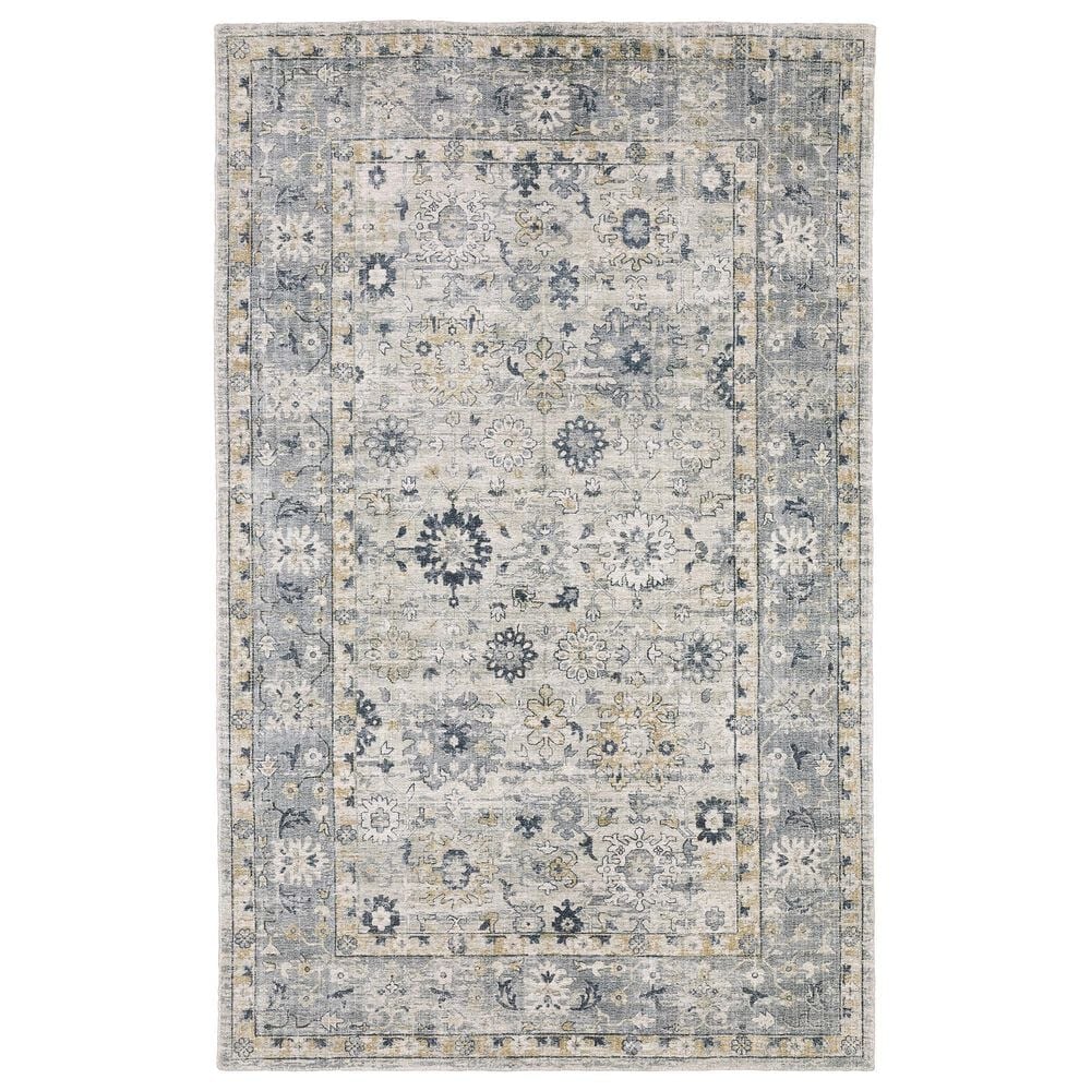 Oriental Weavers Windham WIN01 Ivory and Blue 9" x 12" Area Rug, , large