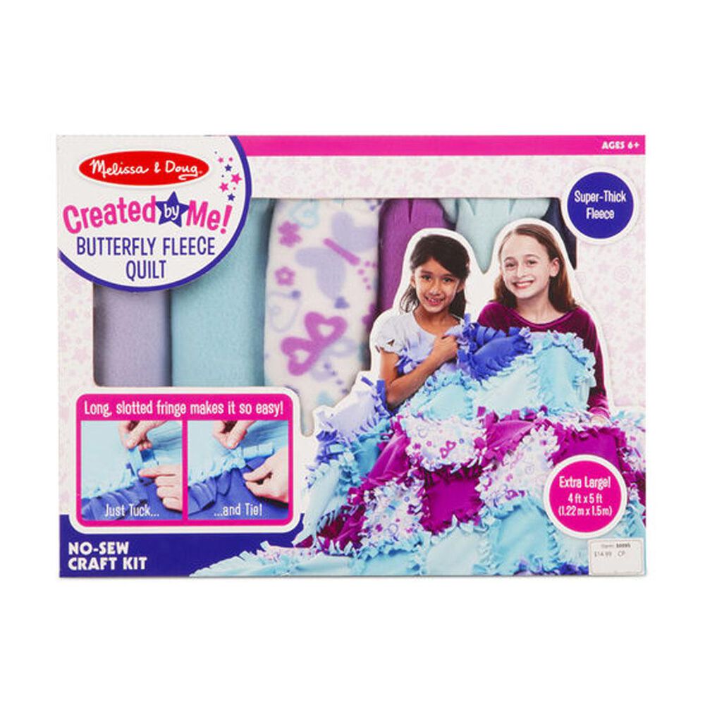 Melissa & Doug Created by Me - Butterfly Fleece Quilt, , large