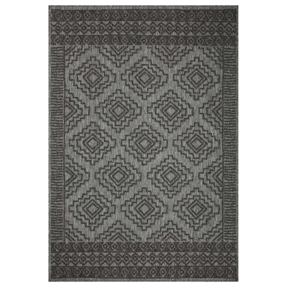 Loloi II Rainier 2"2" x 3"9" Grey and Charcoal Indoor/Outdoor Area Performance Rug, , large