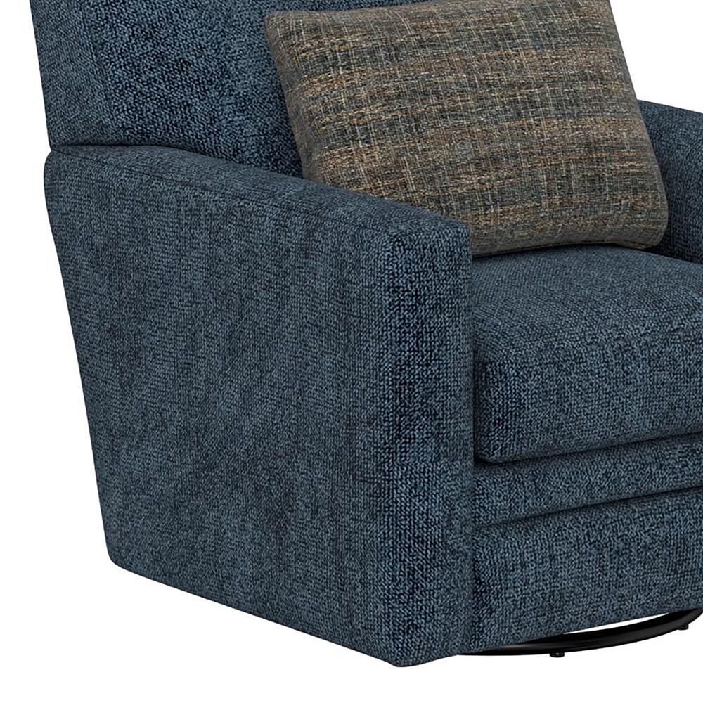 Henderson Arlington Swivel Accent Chair in Kerr Cerulean, , large