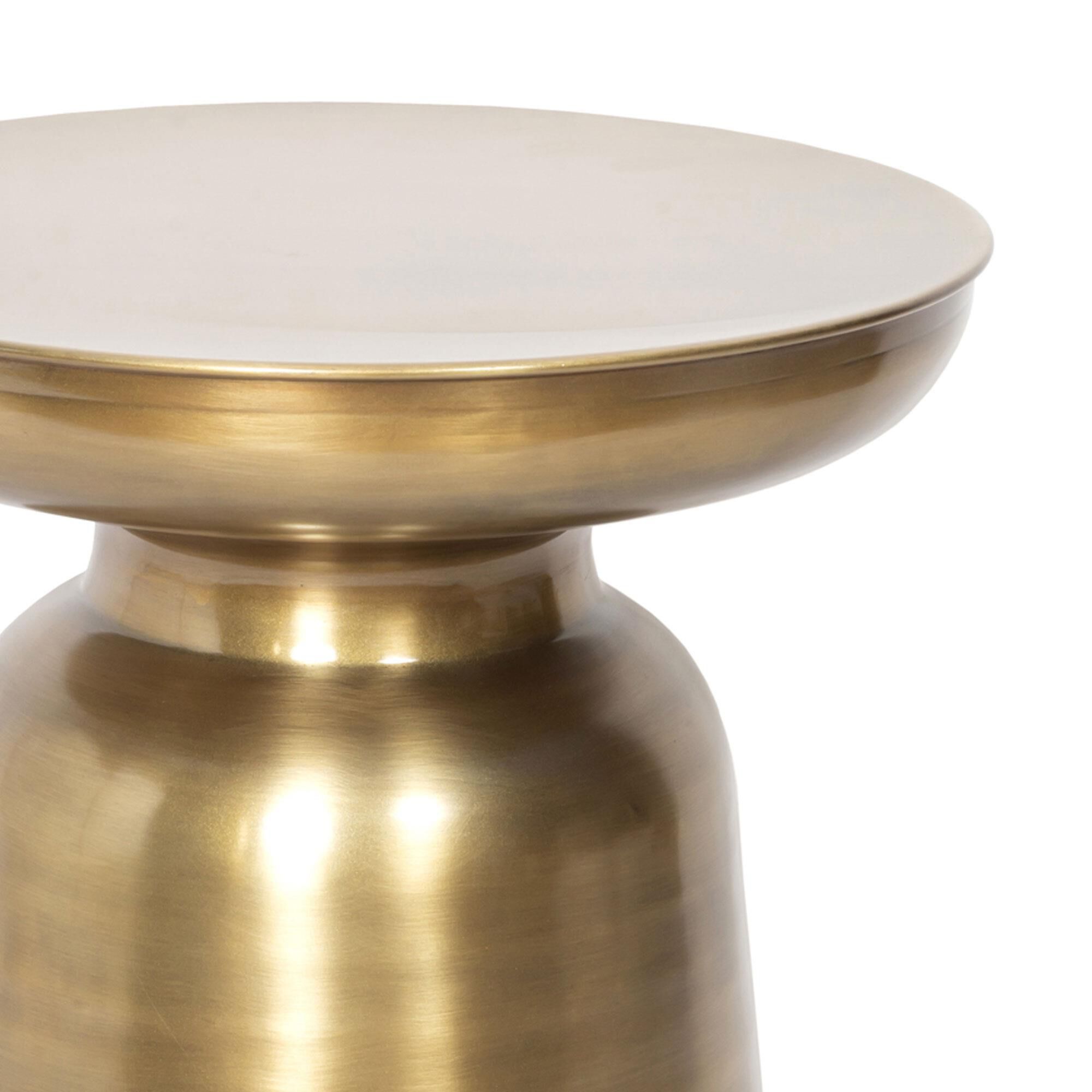 37B Zeus Side Table in Antique Brass