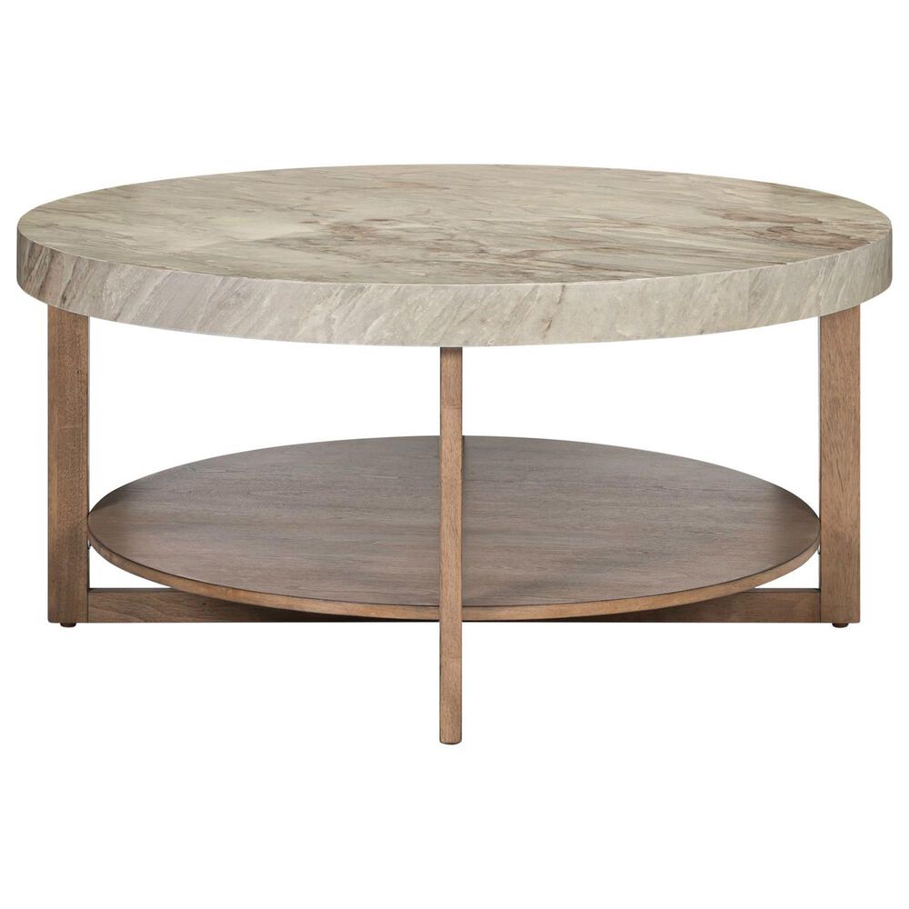 Belle Furnishings Danby Cocktail Table in Nutmeg and Alabaster, , large