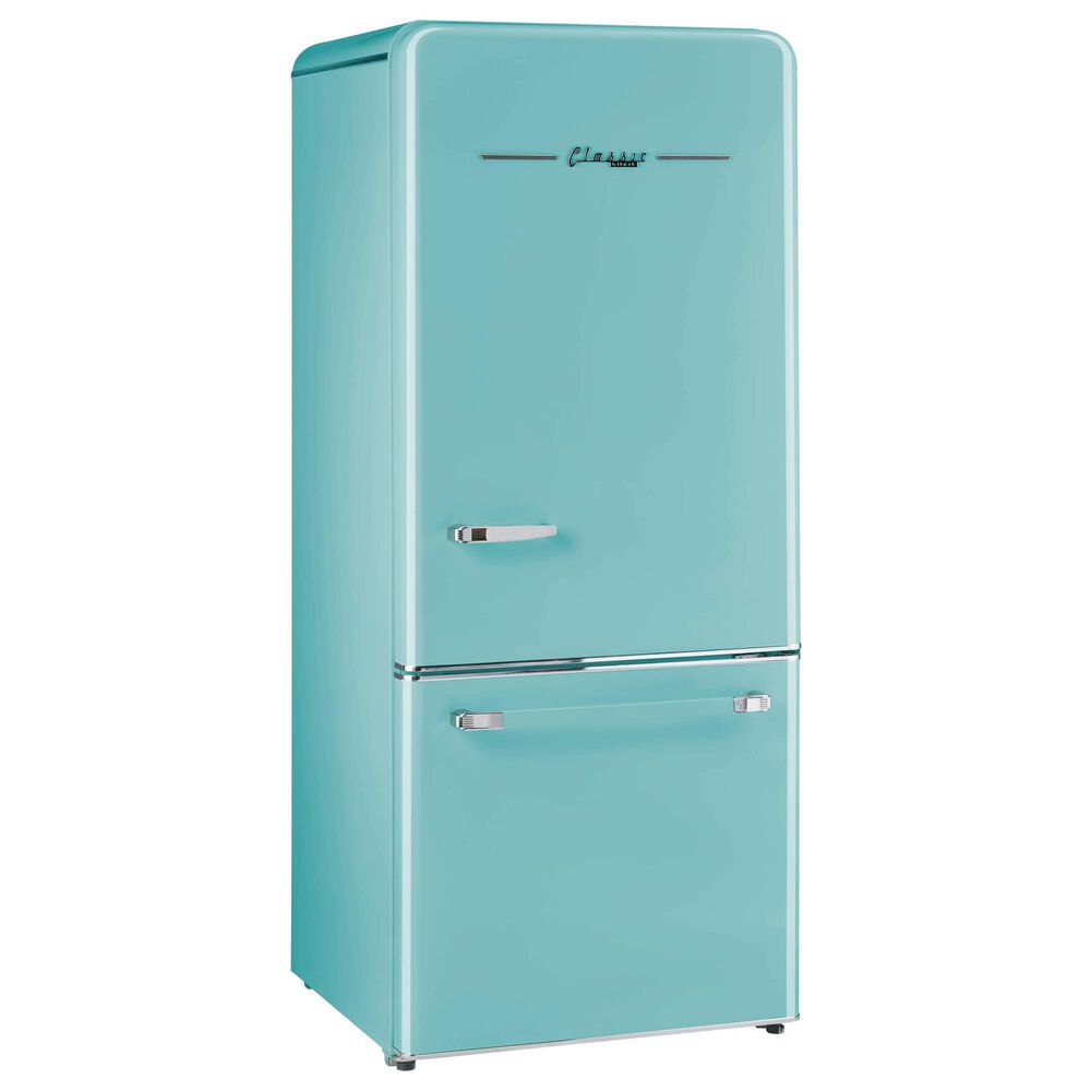 Unique Appliances Classic Retro 18 Cu. Ft Bottom Freezer Refrigerator in Ocean Mist Turquoise, , large
