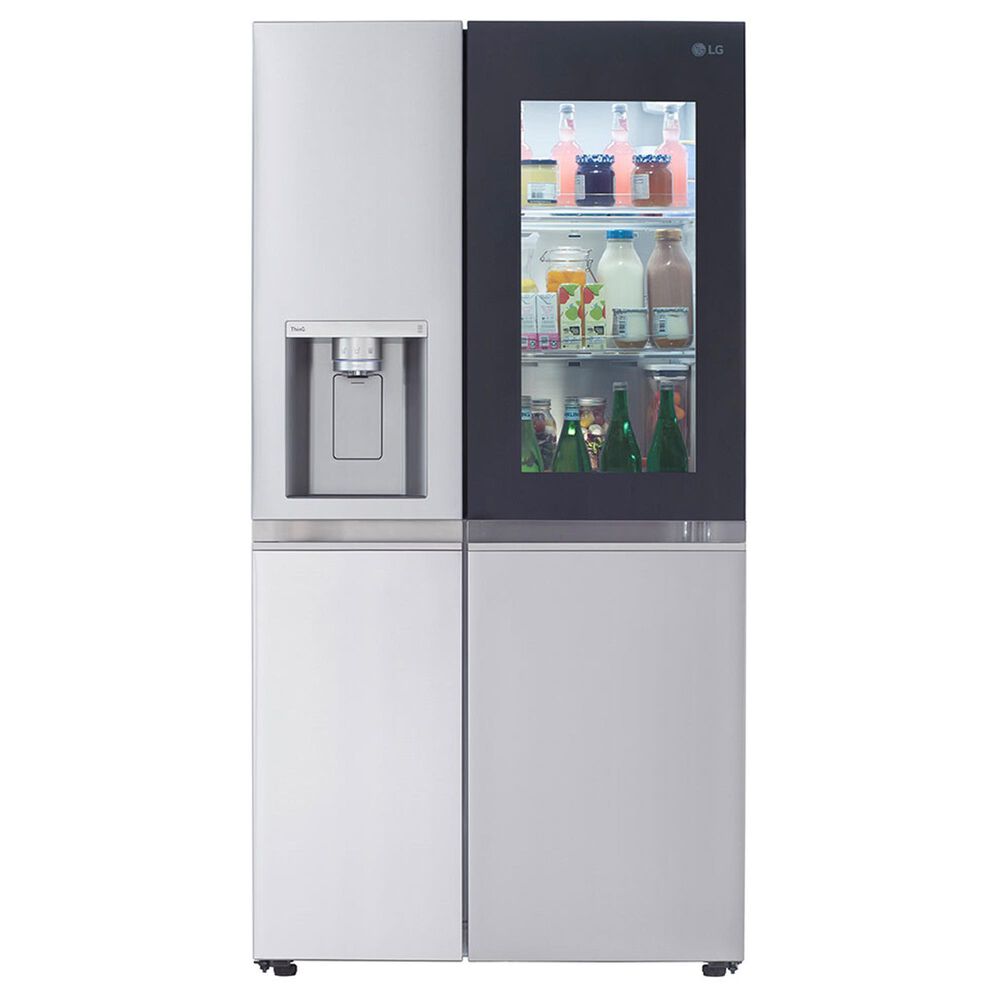 LG 27.1 Cu. Ft. Side-by-Side Refrigerator in Print Proof Stainless Steel, , large