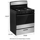 Amana 30" Freestanding Gas Range with Easy-Clean Glass Door in Stainless Steel, , large