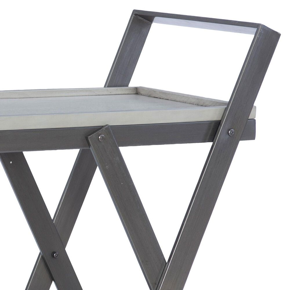 Linon Home Decor Ember Bar Cart in Pebble Gray and Pewter, , large