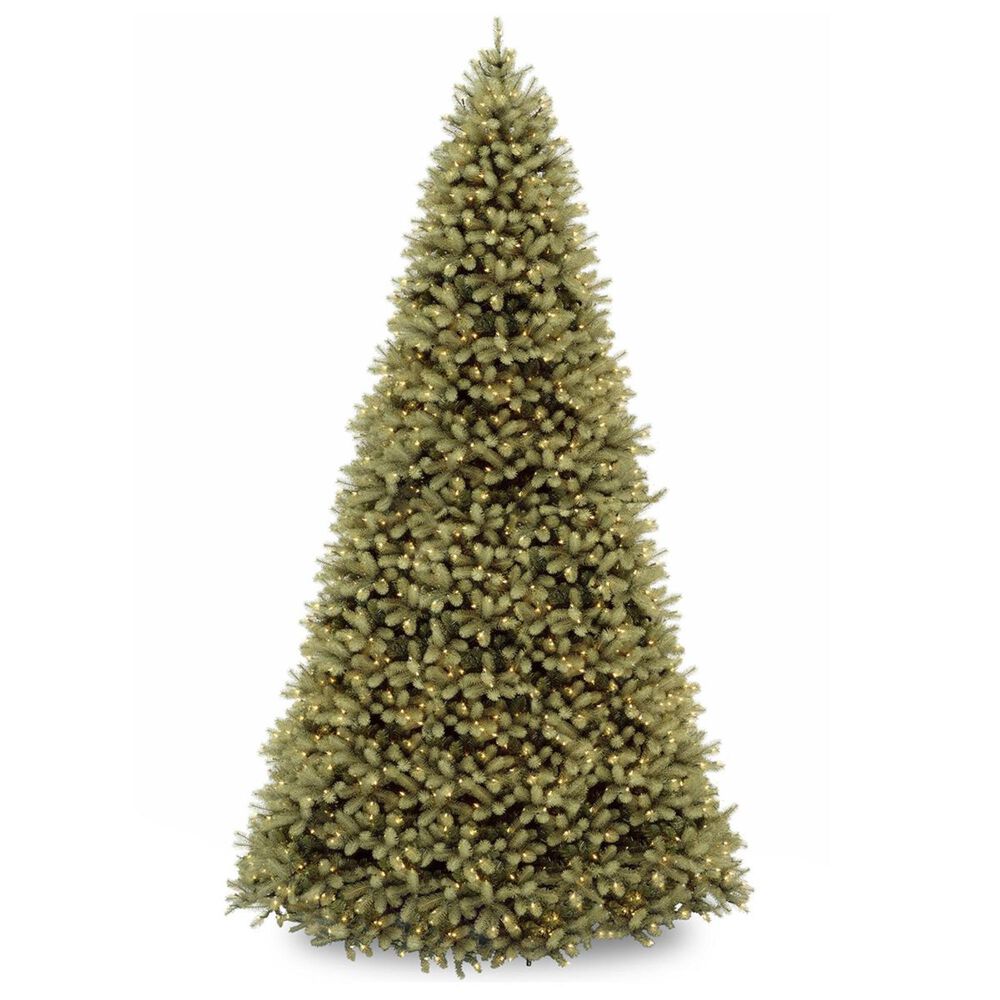 National Tree 12" Feel Real Downswept Douglas Hinged Tree with 1200 White Lights, , large