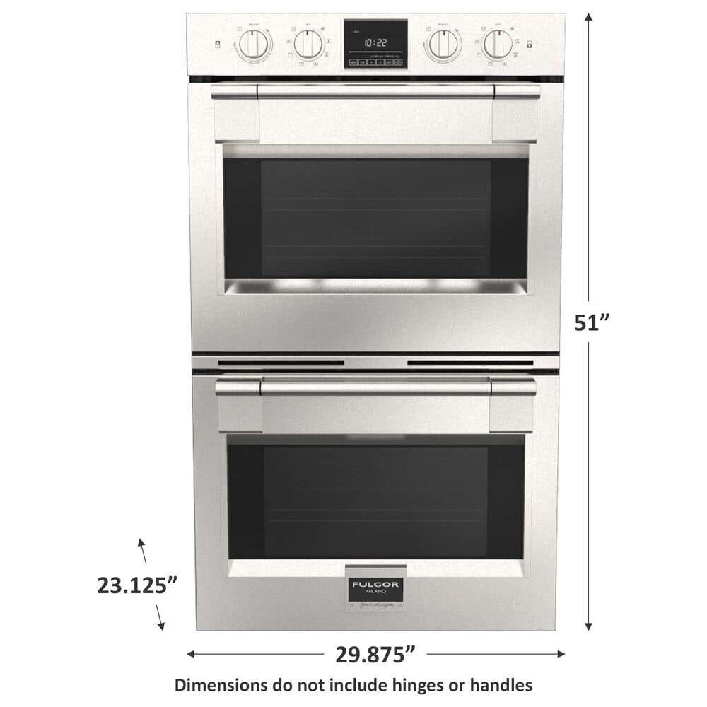 Fulgor Milano Sofia 30&quot; Pro Double Electric Wall Oven with Convection in Stainless Steel, , large