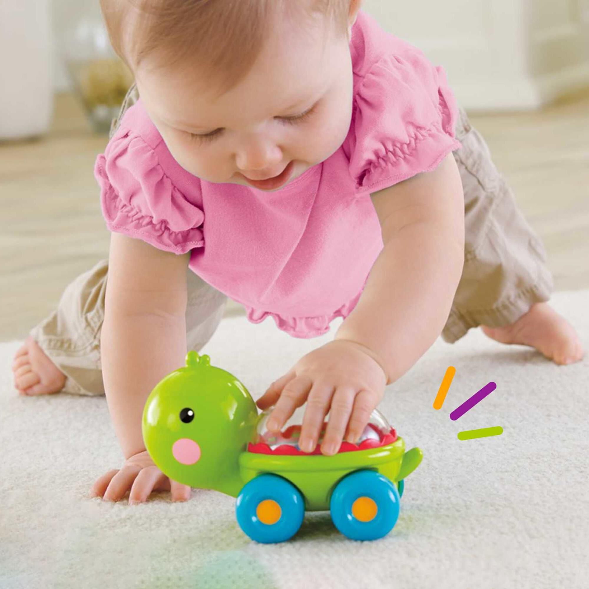 Fisher Price Poppity Pop Turtle Push Along Vehicle NFM